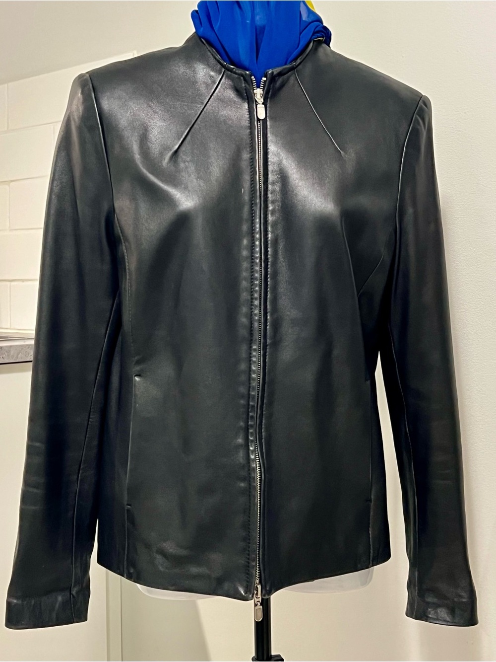 Danier Black Leather Zip-Front Women's Jacket